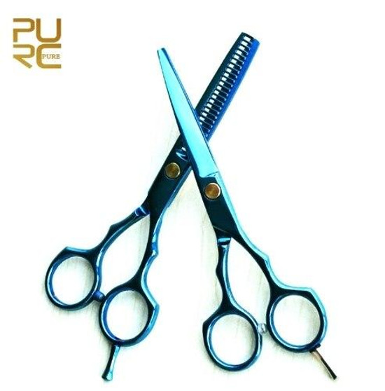 KERATIN TREATMENT PROFESSIONAL SET BLUE TITANIUM HAIR SCISSORS 5.5 and THINNING SCISSORS 5.5 INCHES