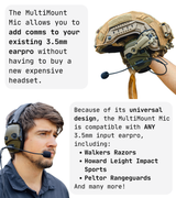 MultiMount Mic for Electronic Hearing Protection