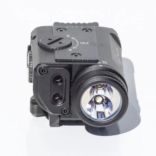 GL4 Pro emitter face with green laser, IR laser, IR illuminator, and white light ports