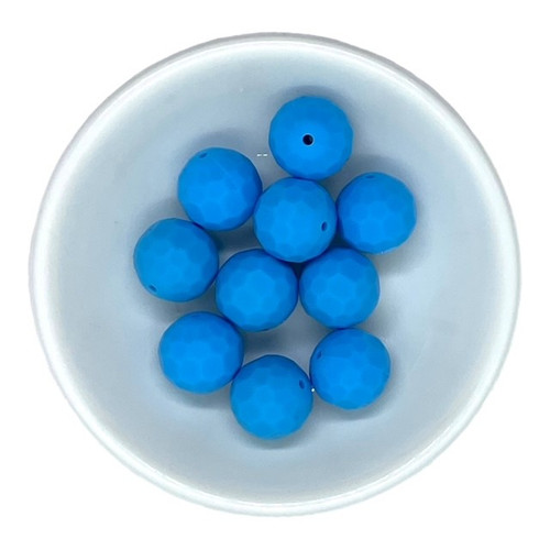Faceted Round - Blue