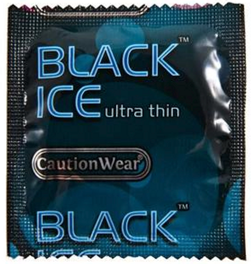 Caution Wear Black Ice Condoms - Wholesale Condom Distributor