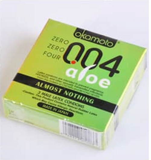 Okamoto .004 Aloe Condoms (Retail Box)