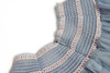 Round Neck Short Sleeve Embroidered Elegant Light Blue Ankle-Length Dress