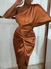 One Shoulder Draped Club Party Dress