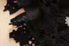 Slim Flower Embroidery Slit Black Lace Dress