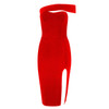 Seamyla 2021 Bandage Dress Sexy White Black Red One Shoulder Bodycon Summer Sleeveless Dress For