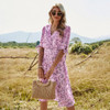 Women Beach Dress Long 2020 Cover Up Floral 2021 New Line Skirt Print Linen Plus Size Saida De Lace