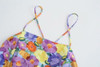 Holiday style flower suspender dress