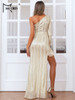 One Shoulder Sequin Prom Dress