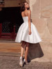 Open Back Knee-Length Beach Bride Gowns Princess Wedding Party Dress