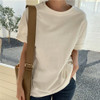 New 2021 Summer Autumn Women's  T-shirts Bottoming Solid Multi Colors Oversize Basic Casual