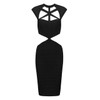 2021 Summer Bandage Dress Wine Red Black Cut Out Zipper O-Neck Sexy Hight Quality Women's Dresses