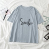 Letter Print Women's T-shirts O-neck Short Sleeve Top Tee 2021 New Fashion Spring Summer Female
