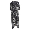 2021 New Women's Beach Cover Ups Rayon Black and White Pad Dyeing Cardigans Dress Swimsuit Sundress