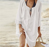 Beach Cover up Cotton Kaftan Pareos de Playa Mujer Beach wear Sarong cover up Beach Woman Pocket