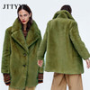 Mid-Length Plus Size Fur Coat Female 2021 Winter Fashion New Imitation Rex Rabbit Fur Lapel
