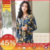 Spring Autumn Pajama Cotton Plush Lady Homewear Women Pyjamas Set Plus Size Floral Printing Women
