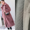 Winter Women High Quality Faux Rabbit Fur Coat Luxury Long Fur Coat Loose Lapel OverCoat Thick Warm