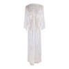 FORERUN White Lace Cover Up Women's Tunic Summer Pareo Beach Dress Long Maxi Transparent Beachwear