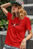 Women's Red Nba Tshirt Summer fashion plus size brand 2021 short-sleeve Harajuku soft Women's
