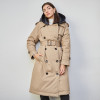 British Down Trench Coat Winter White Duck Down Jacket Women Hooded Long Thick Warm Jackets Puffer