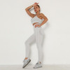 Seamless Women Gym Set Long Sleeve Top High Waist Belly Control Sport Leggings Gym Clothes Seamless