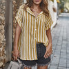 Vintage striped women blouse shirt