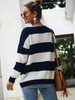Boat Neck Contrast Panel Sweater