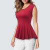 Casual solid color ruffle Sleeveless tops