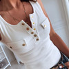 Slim Fit Button Tops