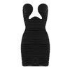 VC All Free Shipping Trendy Draped Design Sexy Strapless Sleeveless Celebrity Party Club Mesh Black