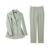 New Elegant Office Work Wear Pant Suits OL 2 Piece Sets Solid Blazer Jacket & Trousers Suit For