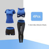 Running 5pcs sport suit women yoga set Sexy crop top sportwear femme Fitness workout cloth Set gym