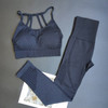 Energy Seamless Leggings+Strappy Bra 2Pcs Yoga Set Women Gym Fitness Clothing High Waist Yoga
