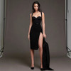Adyce 2021 New Summer Women Elegant Black Bodycon Bandage Dress Sexy Spaghetti Strap Midi Blue Club
