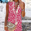 Everkaki Boho Print Mini Dress Women Tassels Sleeveless Vestidos Ladies Summer Beach Sexy Plus Size