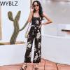 WYBLZ Summer Bohemia New Fashion Print Women's Jumpsuits Casual Tunic Spaghetti Straps Sleeveless