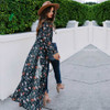 2021 Vintage Floral Print Long Kimono Plus Size Elegant Street Wear Summer Clothing For Women Tops