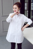 Classic White Shirts for Women Plus Size 3 4 5 XL Casual Loose Long Sleeve Blouse Shirt YWS05