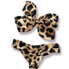 Leopard Lace Up Bikinis Women Swimsuit