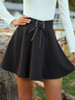 Lace Up Waist Flare Skirt