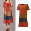 ZANZEA 2021 Womens Autumn Sundress Stitching Maxi Dress Casual Long Sleeve Tunic Vestidos Female