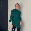 LANMREM green pleated puff long-sleeved 2021 new street wear loose casual elegant fashion Top for
