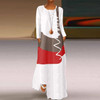 ZANZEA 2021 Women's Summer Sundress Vintage Color Stitching Maxi Dress Casual Sleeveless Tank