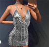 Backless Metal Party Summer Dress