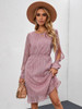 Sequined Round Neck Loose Hollow Dress