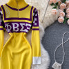 Design Knitted Women Chic Zipper Turtleneck Slim Sheath Dress