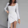 Vintage White Backless mini prom evening dress