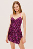 Rhinestone Sparkle Glitter Sleeveless V Neck Mini Dress