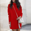 Winter Turtleneck Knitted Pullover Dress